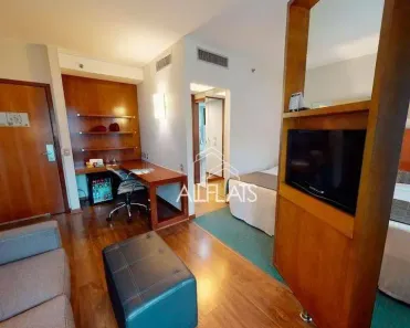 Flat com 1 Quarto à venda, 30m² no Cidade Monções, São Paulo
