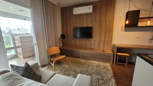 Apartamento com 1 Quarto para alugar, 43m² no Cidade Monções, São Paulo