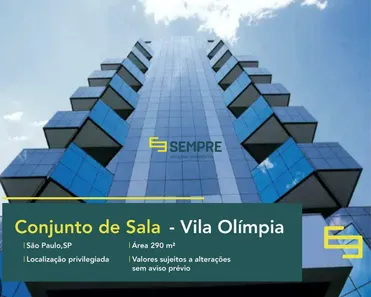 Sala Comercial para alugar, 291m² no Vila Olímpia, São Paulo
