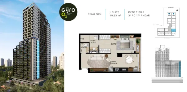 Apartamento com 1 Quarto à venda, 50m² no Serrinha, Goiânia