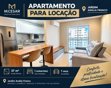 Apartamento com 1 Quarto para alugar, 37m² no Vila Regente Feijó, São Paulo