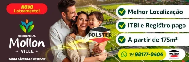 Lote/Terreno à venda, 175m² no Vila Mollon IV, Santa Bárbara D'Oeste