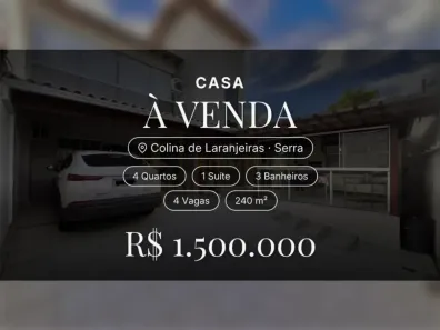 Casa com 4 Quartos à venda, 240m² no Colina de Laranjeiras, Serra