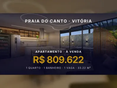 Apartamento com 1 Quarto à venda, 33m² no Praia do Canto, Vitória