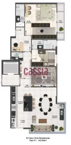 Apartamento com 2 Quartos à venda, 70m² no Aviação, Praia Grande