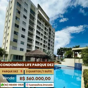 Apartamento com 3 Quartos à venda, 79m² no Parque 10 de Novembro, Manaus