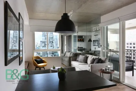 Apartamento com 1 Quarto para alugar, 63m² no Cidade Monções, São Paulo