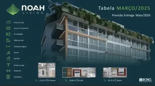 Flat com 1 Quarto à venda, 19m² no Porto de Galinhas, Ipojuca