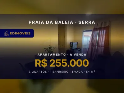 Apartamento com 3 Quartos à venda, 54m² no Praia da Baleia, Serra
