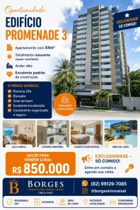 Apartamento com 2 Quartos à venda, 56m² no Ponta Verde, Maceió