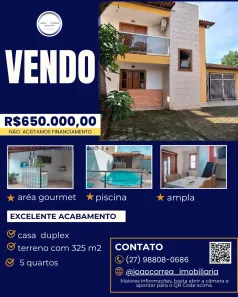 Casa com 5 Quartos à venda, 200m² no Residencial Jacaraípe, Serra