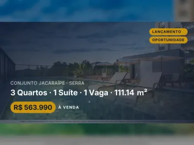 Apartamento com 3 Quartos à venda, 111m² no Conjunto Jacaraípe, Serra