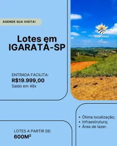 Lote/Terreno à venda, 600m² no , Igaratá