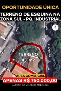 Lote/Terreno à venda, 431m² no Parque Industrial, São José dos Campos