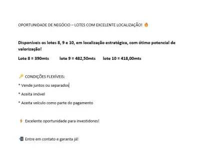 Lote/Terreno à venda, 390m² no Jardim Luz, Aparecida de Goiânia