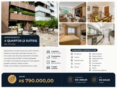 Apartamento com 4 Quartos à venda, 138m² no Pituba, Salvador