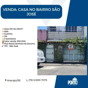 Casa com 3 Quartos à venda, 230m² no São José, Aracaju