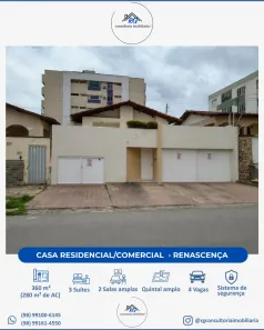 Imóvel Comercial com 4 Quartos para alugar, 280m² no Renascença, São Luís