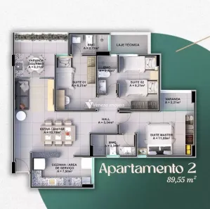 Apartamento com 3 Quartos à venda, 89m² no Fátima, Teresina