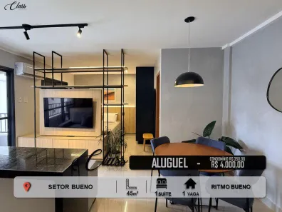 Apartamento com 1 Quarto para alugar, 45m² no Setor Bueno, Goiânia
