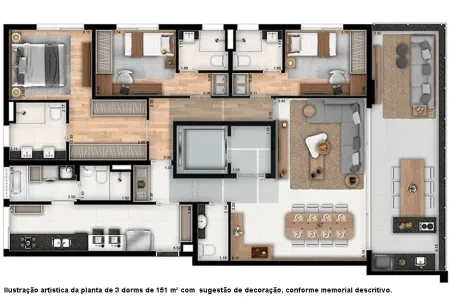 Apartamento com 3 Quartos à venda, 151m² no Vila Medon, Americana