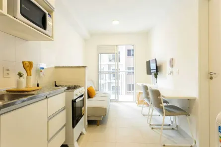 Apartamento com 1 Quarto para alugar, 28m² no Jardim Caravelas, São Paulo
