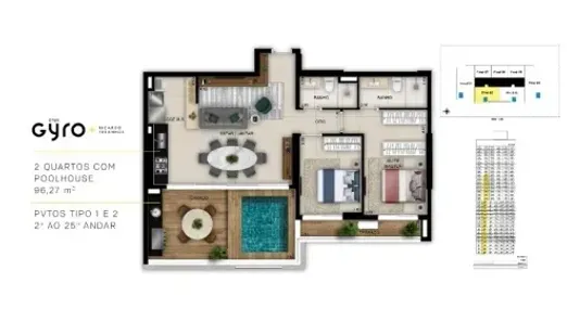 Apartamento com 2 Quartos à venda, 96m² no Setor Marista, Goiânia