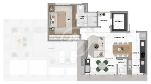 Apartamento com 1 Quarto à venda, 70m² no Vale do Sereno, Nova Lima