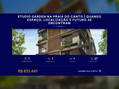 Apartamento com 1 Quarto à venda, 27m² no Praia do Canto, Vitória