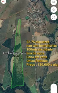 Fazenda/Sítio à venda, 550550m² no , União Paulista