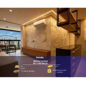 Apartamento com 3 Quartos à venda, 100m² no Batista Campos, Belém
