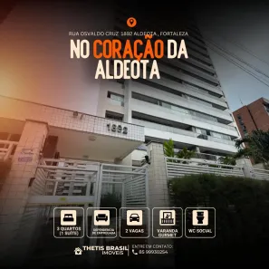 Apartamento com 3 Quartos à venda, 90m² no Aldeota, Fortaleza