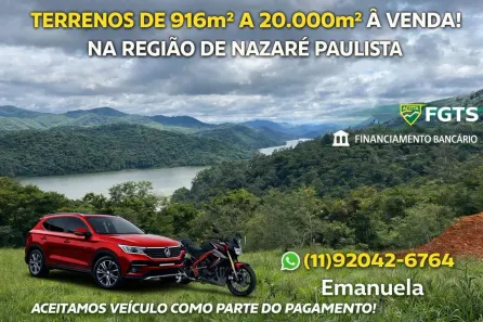Lote/Terreno à venda, 916m² no Centro, Bom Jesus dos Perdões