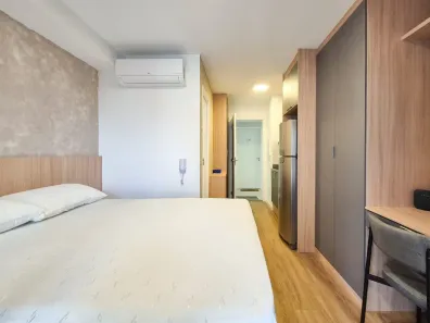 Apartamento com 1 Quarto para alugar, 25m² no Cidade Monções, São Paulo