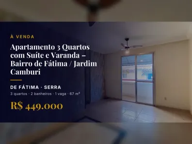 Apartamento com 3 Quartos à venda, 67m² no de Fátima, Serra