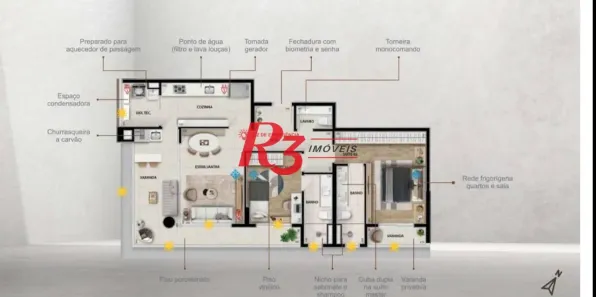 Apartamento com 2 Quartos à venda, 99m² no Ponta da Praia, Santos