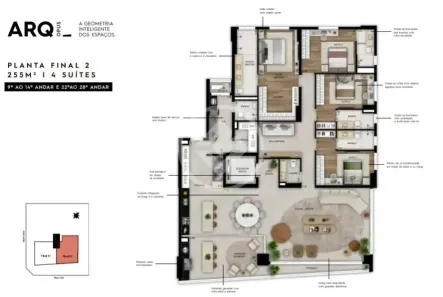 Apartamento com 4 Quartos à venda, 255m² no Setor Bueno, Goiânia