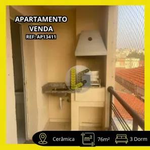 Apartamento com 3 Quartos à venda, 76m² no Cerâmica, São Caetano do Sul