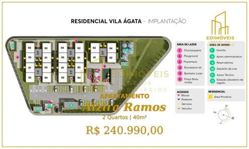 Apartamento com 2 Quartos à venda, 40m² no Alzira Ramos, Cariacica