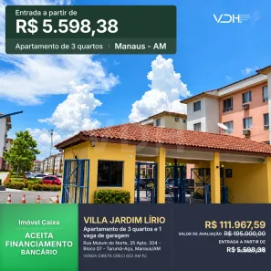 Apartamento com 3 Quartos à venda, 49m² no Tarumã-Açu, Manaus