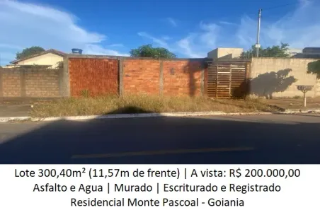 Lote/Terreno à venda, 300m² no Residencial Monte Pascoal, Goiânia