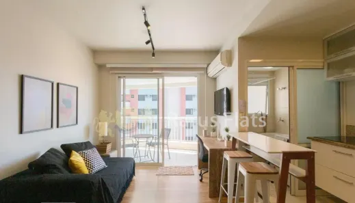 Flat com 1 Quarto para alugar, 50m² no Cidade Monções, São Paulo