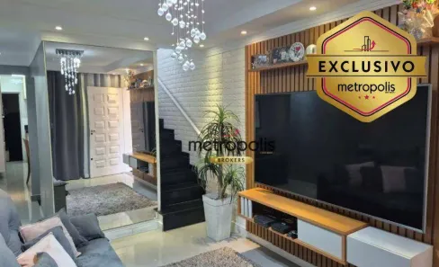 Sobrado com 3 Quartos à venda, 157m² no Jardim das Maravilhas, Santo André