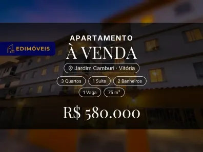 Apartamento com 3 Quartos à venda, 75m² no Jardim Camburi, Vitória