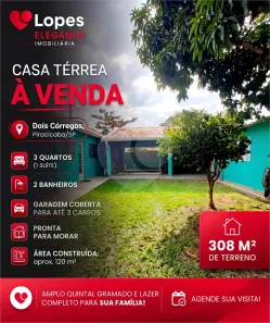 Casa com 3 Quartos à venda, 120m² no Dois Córregos, Piracicaba