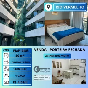 Apartamento com 1 Quarto à venda, 50m² no Rio Vermelho, Salvador