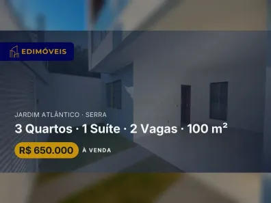 Casa com 3 Quartos à venda, 100m² no Jardim Atlântico, Serra