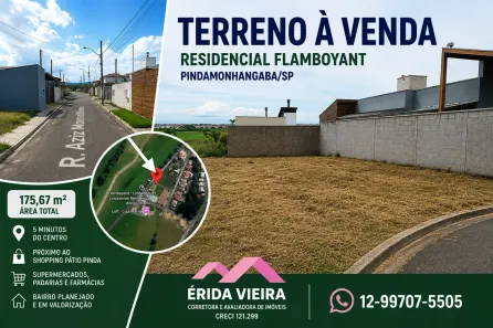 Lote/Terreno à venda, 176m² no Loteamento Residencial e Comercial Flamboyant, Pindamonhangaba