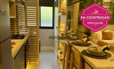 Apartamento com 2 Quartos à venda, 50m² no Centro, Santo André