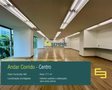 Sala Comercial para alugar, 778m² no Centro, Belo Horizonte